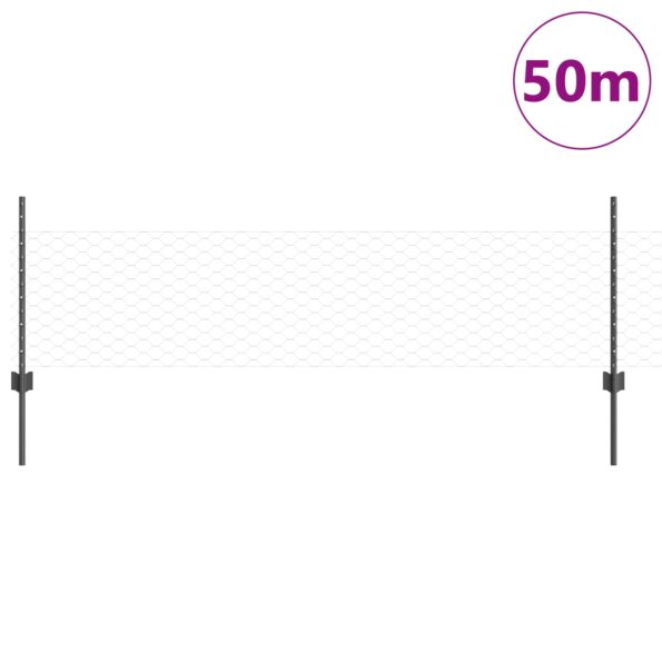 3336884_3.jpg vidaXL Plotové stĺpy 11 ks U-kanál sivé 60 cm oceľ – Obrázok 3