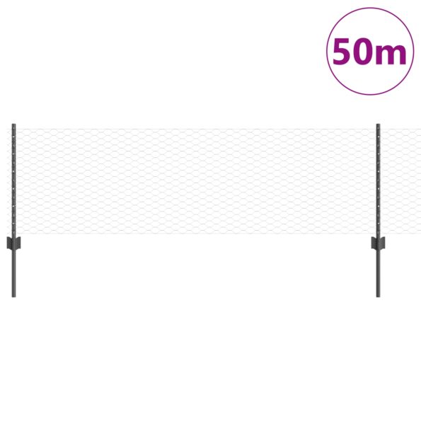3336887_3.jpg vidaXL Plotové stĺpy 11 ks U-kanál Sivé 60 cm Oceľ – Obrázok 3