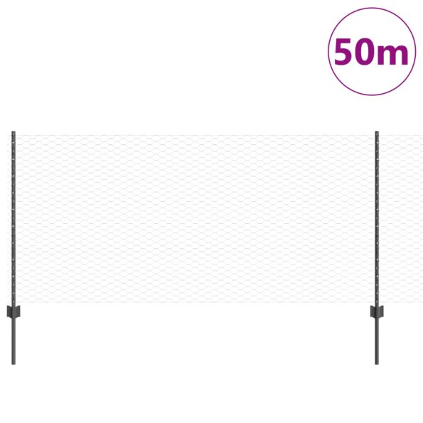 3336895_3.jpg vidaXL Stĺpiky do plota 22 ks U-Channel šedé 100 cm oceľové – Obrázok 3