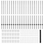 vidaXL Plotové stĺpy 22 ks U-Channel Šedé 140 cm Oceľ – Obrázok 5