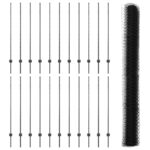 vidaXL Plotové stĺpiky 22 ks U-kanál sivé 140 cm oceľ – Obrázok 4