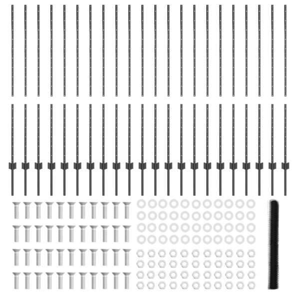 vidaXL Plotové stĺpiky 22 ks U-kanál sivé 140 cm oceľ – Obrázok 5
