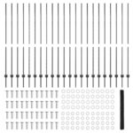 vidaXL Plotové stĺpy 22 ks U-Channel Sivé 150 cm Oceľ – Obrázok 5