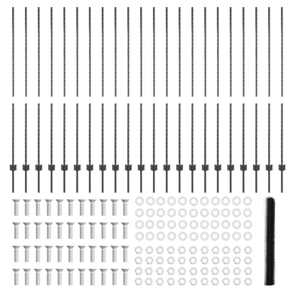 vidaXL Oplotenie posty 22 ks U-Channel Sivé 150 cm Oceľ – Obrázok 5