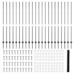 vidaXL Stĺpy ohrady 22 ks U-kanal Šedé 150 cm Oceľ – Obrázok 5