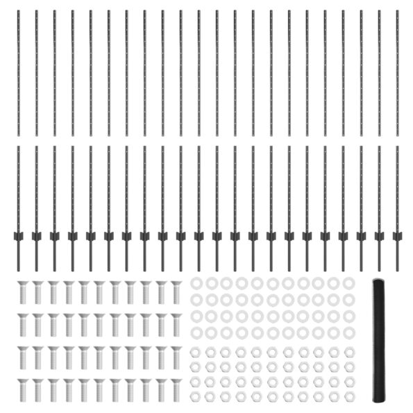 vidaXL Plotové Stĺpy 22 ks U-Channel Sivé 160 cm Oceľ – Obrázok 5