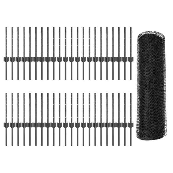 3336913_4.jpg vidaXL Plotové stĺpiky 11 ks U-Channel sivé 40 cm oceľ – Obrázok 4