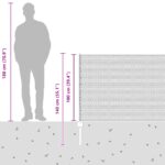vidaXL Záhradné stĺpiky 22 ks U-Channel Sivá 100 cm Oceľ – Obrázok 13