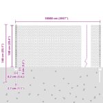 vidaXL Plotové stĺpy 22 ks U-Channel Sivé 100 cm Oceľ – Obrázok 11