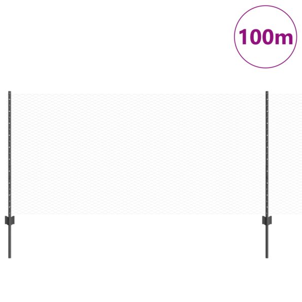 vidaXL Plotové stĺpy 22 ks U-Channel Sivé 100 cm Oceľ – Obrázok 3