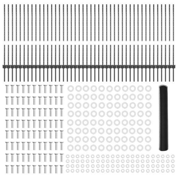 vidaXL Plotové stĺpy 22 ks U-Channel Sivé 100 cm Oceľ – Obrázok 5