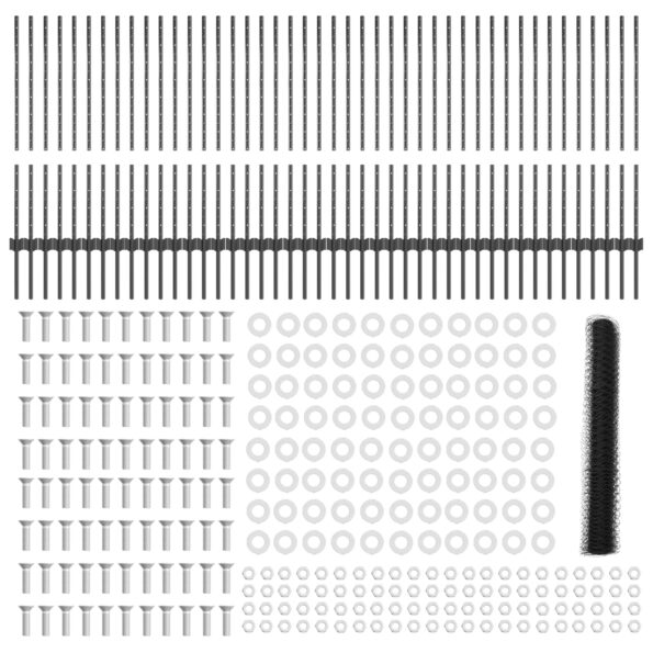 vidaXL plotové stĺpiky 22 ks U-kanál šedý 100 cm oceľ – Obrázok 5