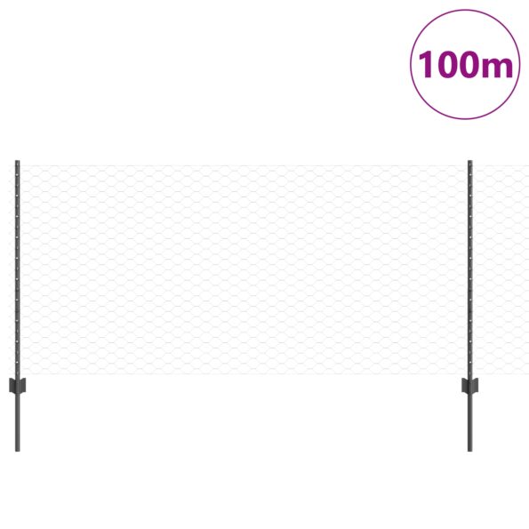 vidaXL Oplotné stĺpy 22 ks U-Channel Sivé 100 cm Oceľ – Obrázok 3