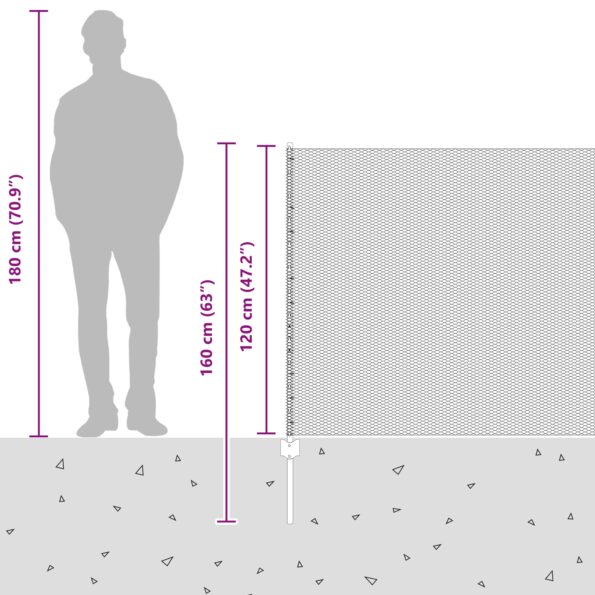 vidaXL Stĺpiky plotu 22 ks U-Channel Sivé 120 cm Oceľ – Obrázok 13