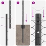 vidaXL Sivé U-Channel plotové stĺpy, 22 ks, 140 cm – Obrázok 10