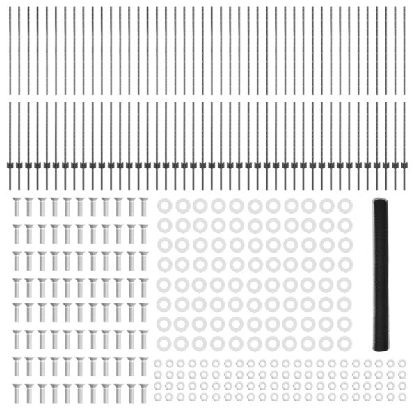 vidaXL Plotové stĺpiky 22 ks U-trubkové šedé 160 cm oceľ – Obrázok 5