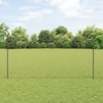 vidaXL Plotové stĺpy 22 ks U-kanál Sivý 160 cm Oceľ