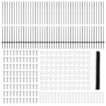 vidaXL Oplotenie posteľové 22 ks U-kanál sivé 160 cm oceľ – Obrázok 5