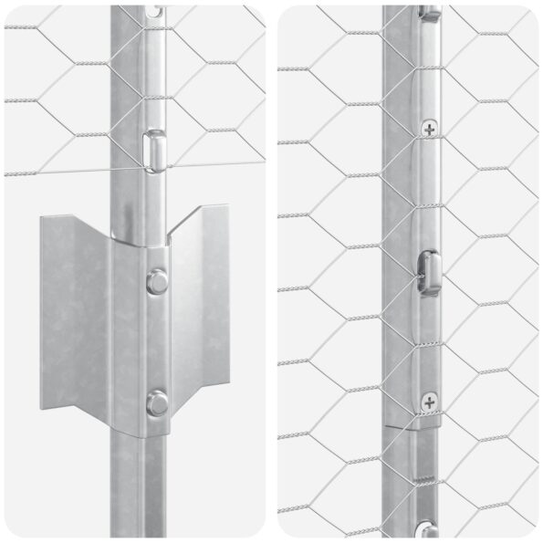 vidaXL Plotové stĺpy 10 ks U-kryt 120 cm galvanizovaná oceľ – Obrázok 7