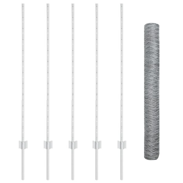3336968_4.jpg vidaXL Plotové stĺpiky 10 ks U-kanála 120 cm pozinkovaná oceľ – Obrázok 4