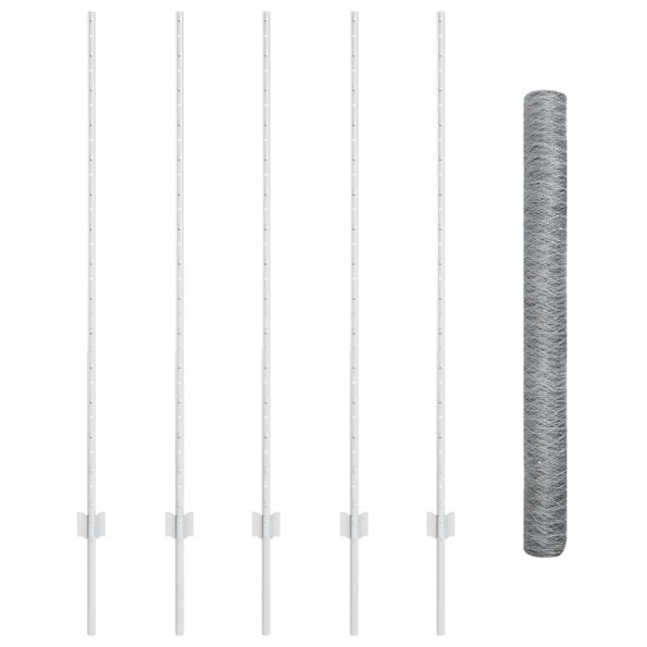 vidaXL Plotové stĺpiky 10 ks U-Channel 140 cm z pozinkovanej ocele – Obrázok 4