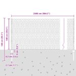 vidaXL Šesťuholníkový plot s 22 U stĺpikmi strieborný 1x25 m oceľ – Obrázok 11