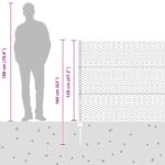 vidaXL Záhradný plot Sada 2 Pozinkovaná oceľ 25 x 1.2 m Trvácne – Obrázok 13