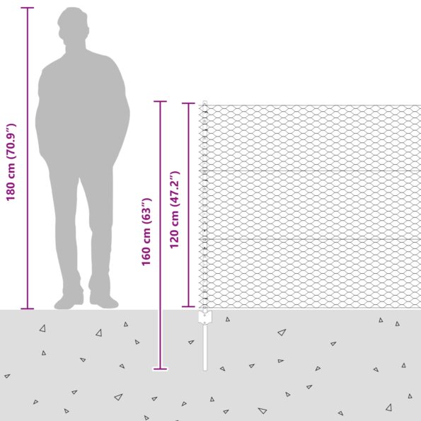 vidaXL Záhradný plot Sada 2 Pozinkovaná oceľ 25 x 1.2 m Trvácne – Obrázok 13