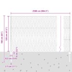 vidaXL Záhradný plot Súprava 2 ks Galvanizovaná oceľ 25 x 1.2 m Odolný – Obrázok 11