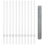 vidaXL Záhradný plot Súprava 2 ks Galvanizovaná oceľ 25 x 1.2 m Odolný – Obrázok 4