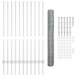vidaXL Záhradný plot Súprava 2 ks Galvanizovaná oceľ 25 x 1.2 m Odolný – Obrázok 5