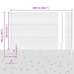 VidaXL plotové stĺpiky 22 ks U-kanál 140 cm pozinkovaná oceľ, VidaXL šesťuholníkový plot 1.4x25 m pozinkovaná oceľ – Obrázok 11