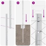 vidaXL Sada hexagónového plota Sada 2 Pozinkovaná oceľ 25 x 1.5 m Odolná – Obrázok 10