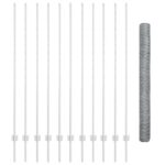 vidaXL Sada hexagónového plota Sada 2 Pozinkovaná oceľ 25 x 1.5 m Odolná – Obrázok 4