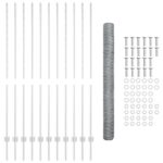 vidaXL Sada hexagónového plota Sada 2 Pozinkovaná oceľ 25 x 1.5 m Odolná – Obrázok 5