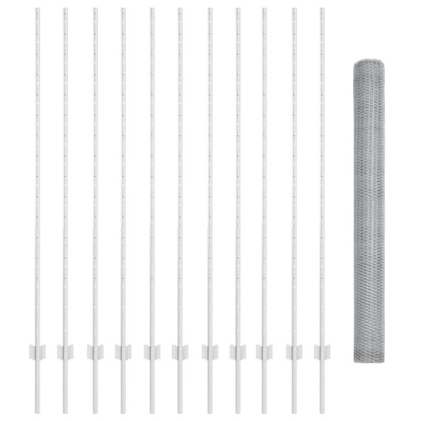 vidaXL Plotové stĺpy 22 ks U-Channel 160 cm pozinkovaná oceľ – Obrázok 4