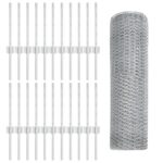 vidaXL Plotové stĺpy 11 ks U-kanál 40 cm Pozinkovaná oceľ – Obrázok 4