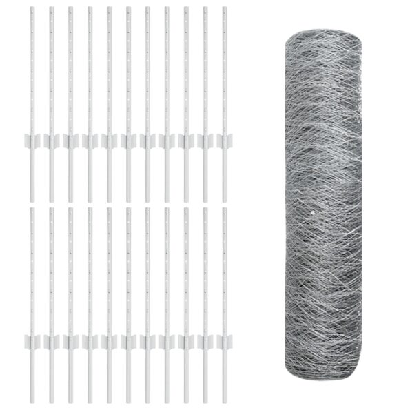 3337024_4.jpg vidaXL Plotové stĺpy 11 ks U-kanál 60 cm pozinkovaná oceľ – Obrázok 4