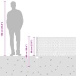 vidaXL Podpery plotu 11 ks U-kanál 60 cm pozinkovaná oceľ – Obrázok 12