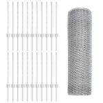 vidaXL Podpery plotu 11 ks U-kanál 60 cm pozinkovaná oceľ – Obrázok 4