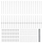 vidaXL plotové stĺpy 22 ks U-kanál 100 cm pozinkovaná oceľ – Obrázok 5