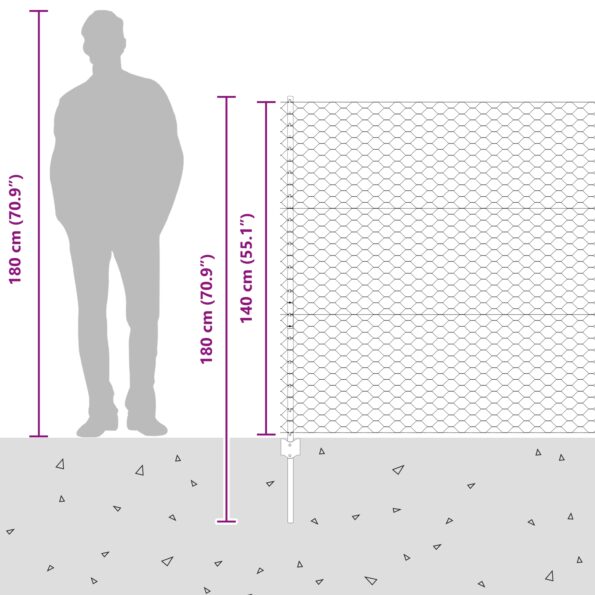 vidaXL Podpery plotu 22 ks U-Channel 140 cm Pozinkovaná oceľ – Obrázok 13