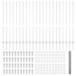 vidaXL Podpery plotu 22 ks U-Channel 140 cm Pozinkovaná oceľ – Obrázok 5