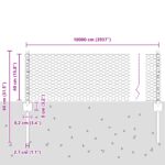 vidaXL Oplotenie stĺpiky 11 ks U-nádrž 40 cm pozinkovaná oceľ – Obrázok 10