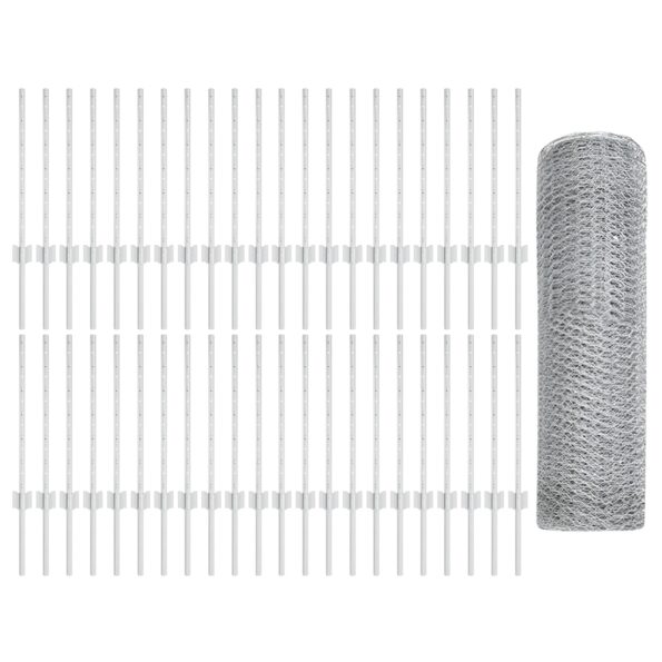 3337058_4.jpg vidaXL Plotové stĺpiky 11 ks U-kanál 60 cm pozinkovaná oceľ – Obrázok 4