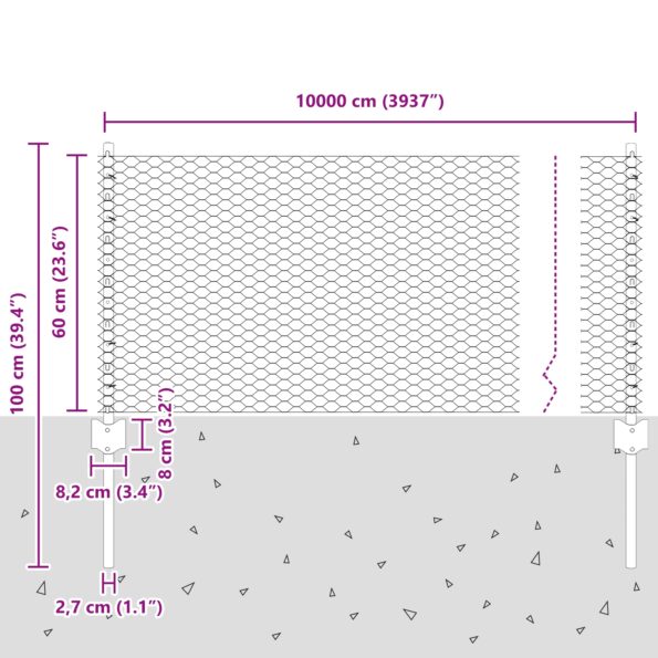 3337063_10.jpg vidaXL Stĺpiky plotu 11 ks U-channel 60 cm pozinkovaná oceľ – Obrázok 10