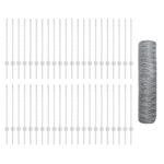 vidaXL Plotové stĺpy 11 ks U-Channel 80 cm z pozinkovanej ocele – Obrázok 4