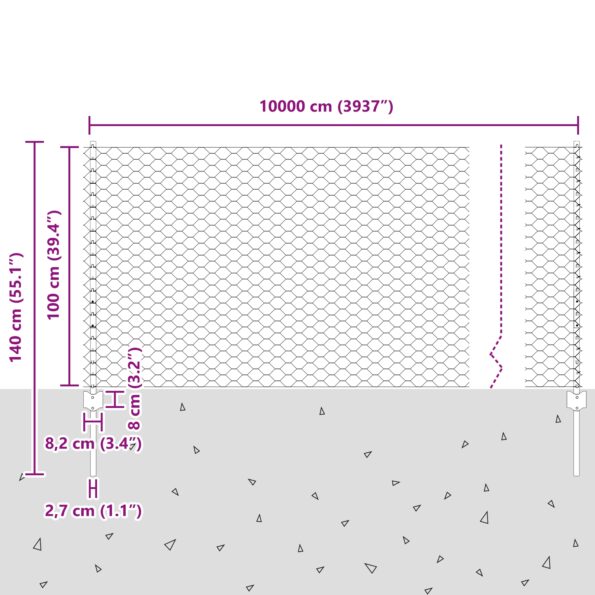 3337073_11.jpg vidaXL Plotové stĺpiky 22 ks U-Kanal 100 cm Pozinkovaná oceľ – Obrázok 11