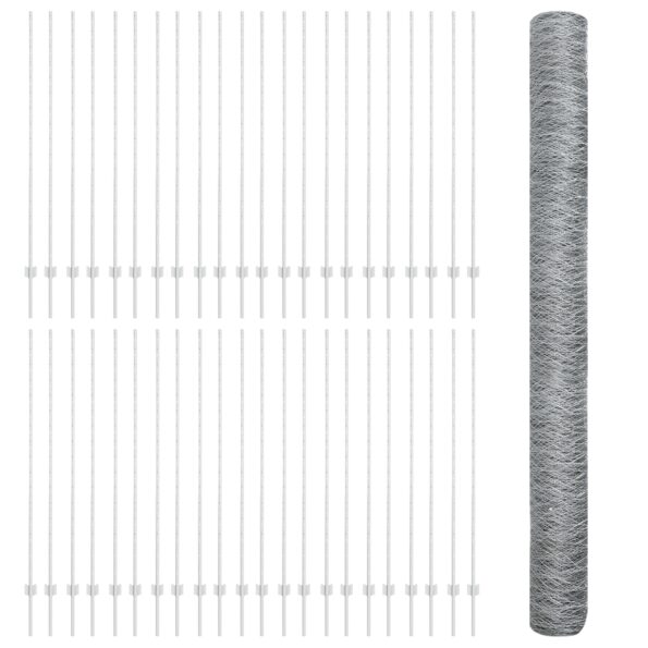 3337082_4.jpg vidaXL Plotové stĺpy 22 ks U-Channel 150 cm pozinkovaná oceľ – Obrázok 4