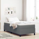 vidaXL Box Spring Posteľ Svetlosivá Jednolôžková Manšestr